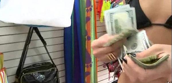  Slutty amateur babe is paid cash from some crazy public sex 13